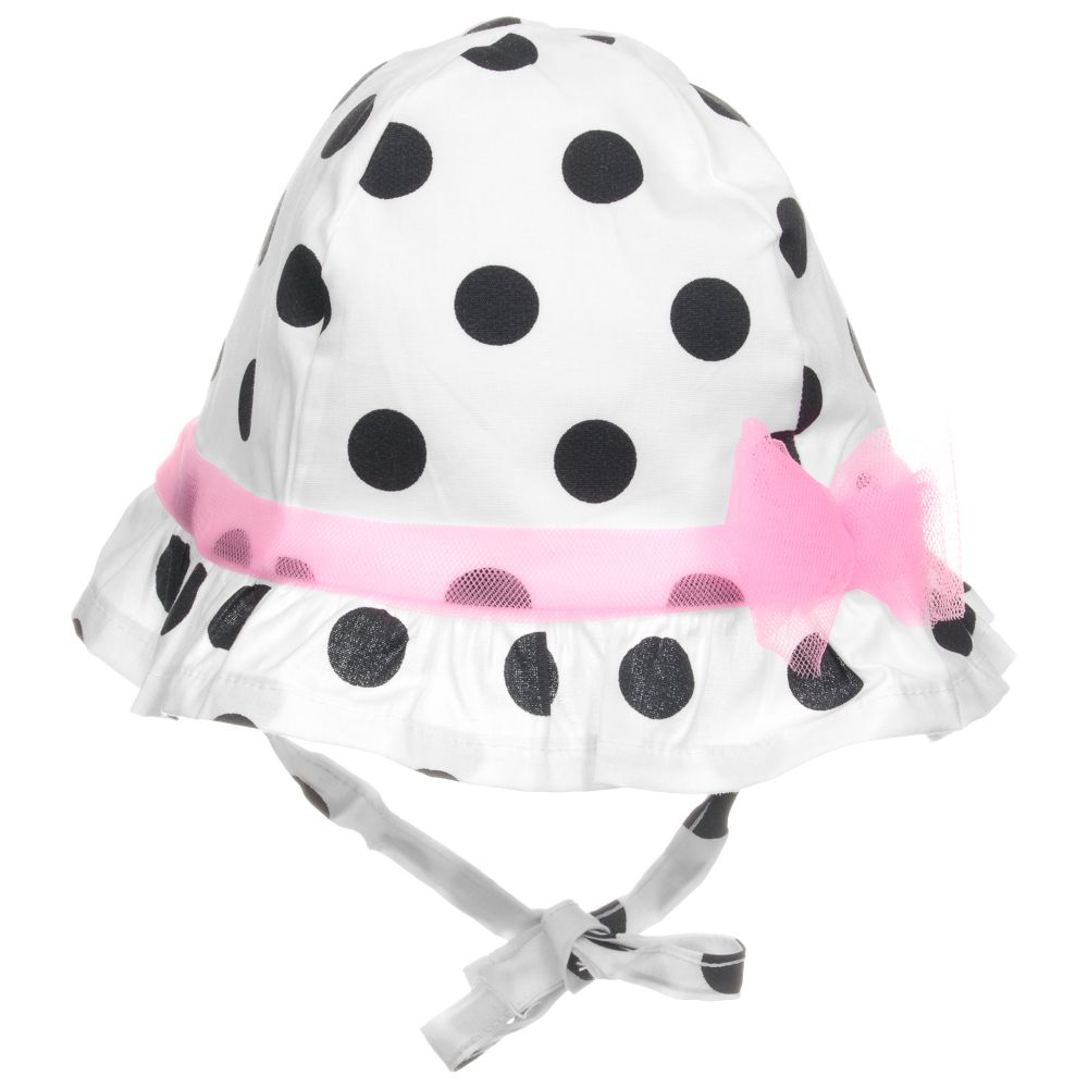 Everything Must Change - White Cotton Baby Sun Hat | Childrensalon