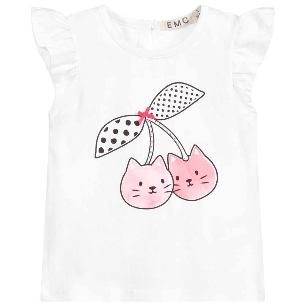 Everything Must Change - White Cotton Baby T-Shirt | Childrensalon