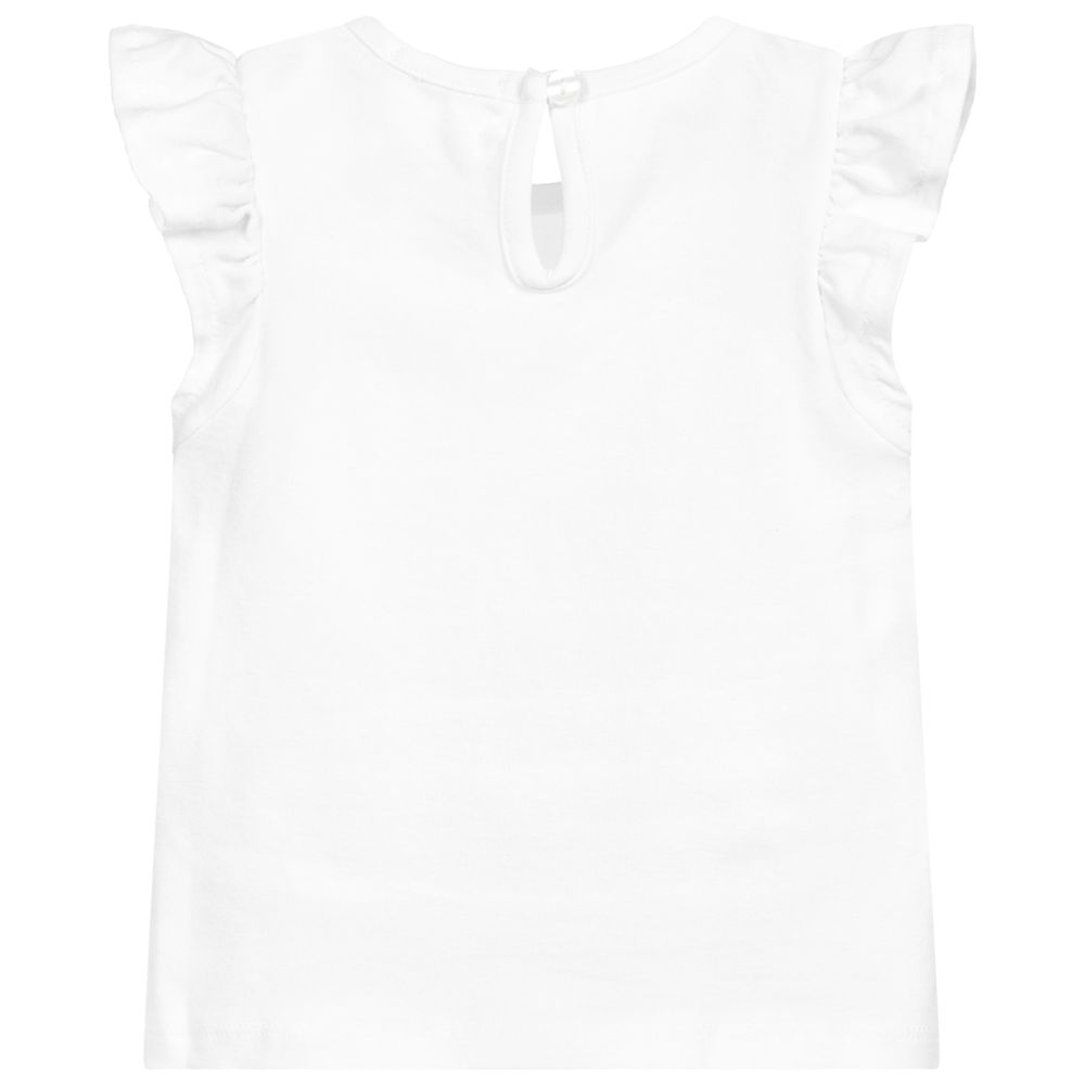 Everything Must Change-White Cotton Baby T-Shirt | Childrensalon Outlet
