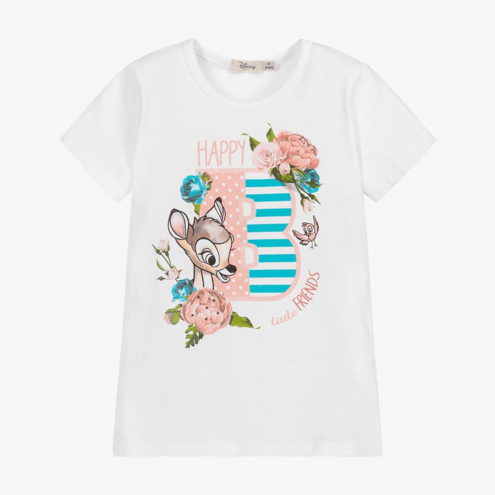 Everything Must Change-White Cotton Bambi T-Shirt | Childrensalon Outlet