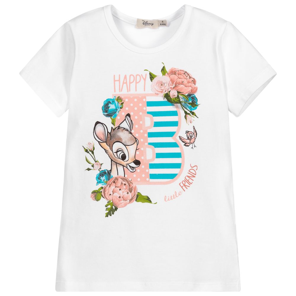 Everything Must Change-White Cotton Bambi T-Shirt | Childrensalon Outlet
