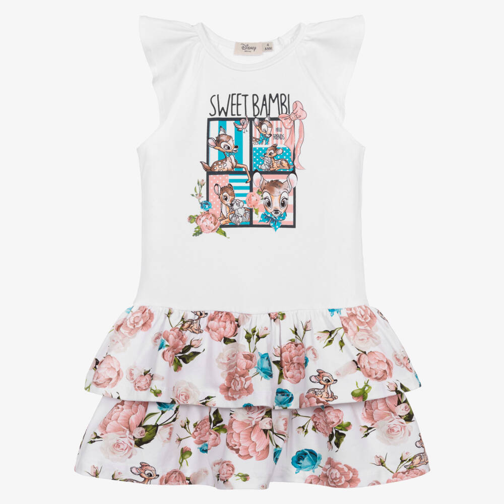 Everything Must Change-فستان قطن جيرسي لون أبيض | Childrensalon Outlet