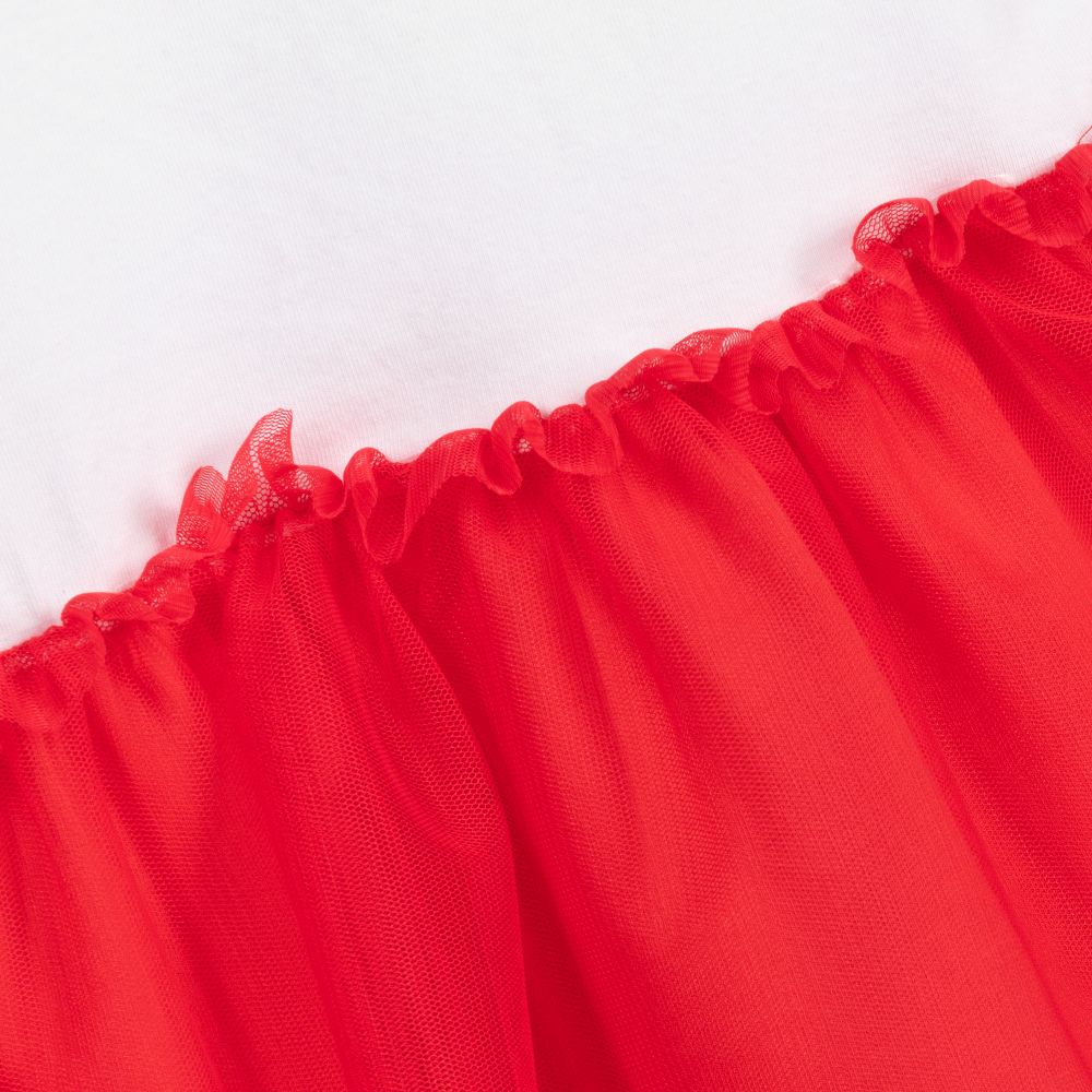 Everything Must Change-White & Red Tulle Dress | Childrensalon Outlet