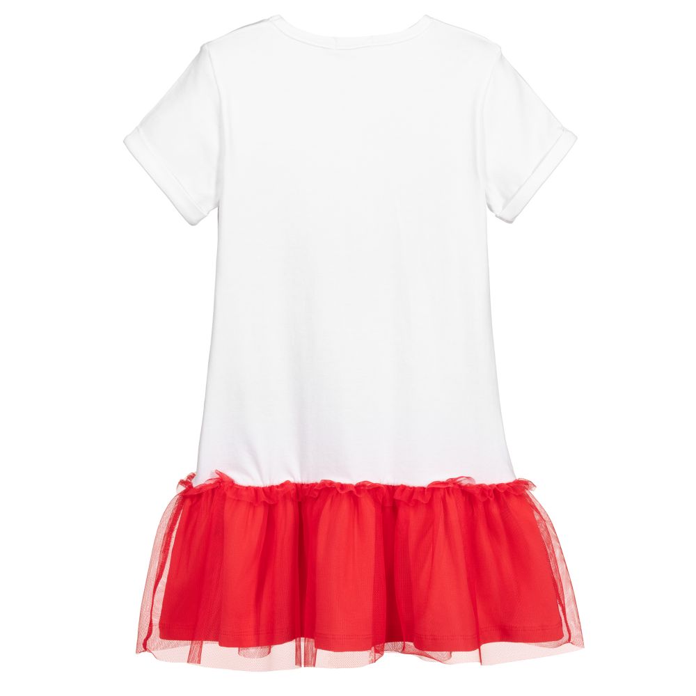 Everything Must Change-White & Red Tulle Dress | Childrensalon Outlet