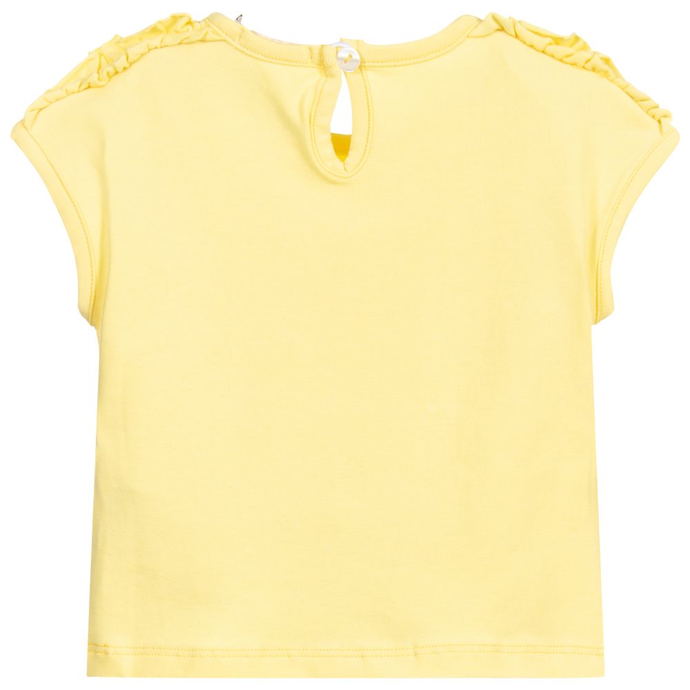 Everything Must Change-Yellow Cotton Baby T-Shirt | Childrensalon Outlet