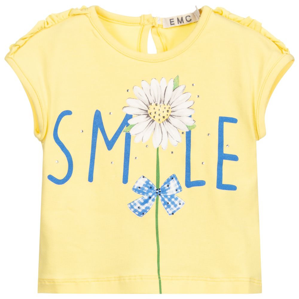Everything Must Change - Yellow Cotton Baby T-Shirt | Childrensalon