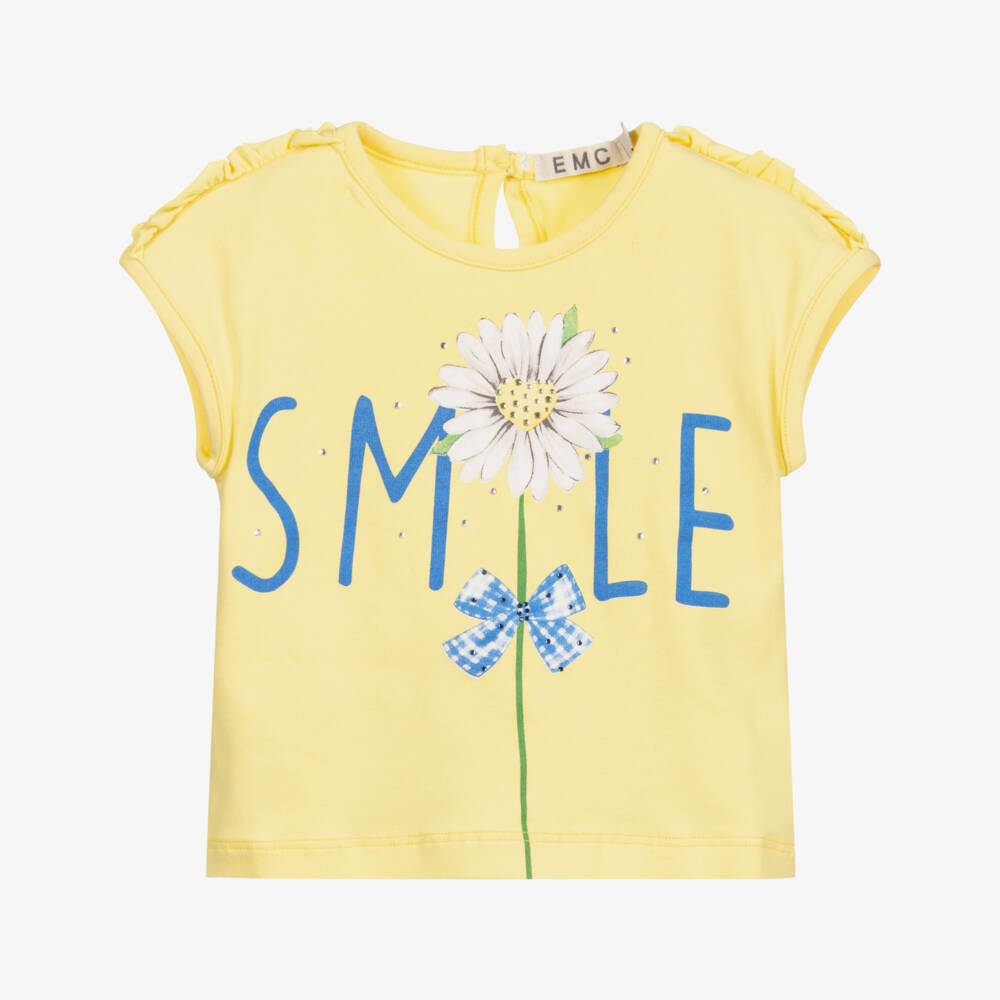 Everything Must Change-Yellow Cotton Baby T-Shirt | Childrensalon Outlet