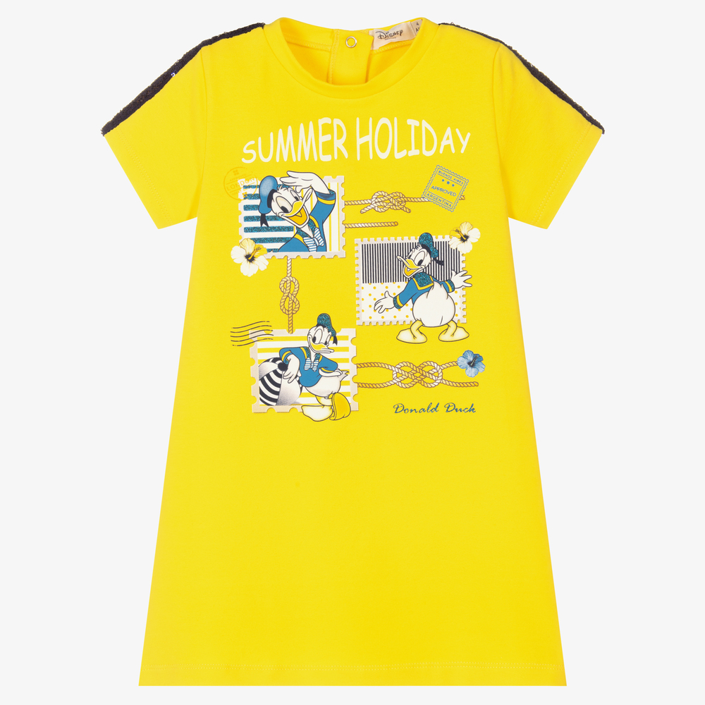 Everything Must Change-Yellow Donald Duck Dress | Childrensalon Outlet