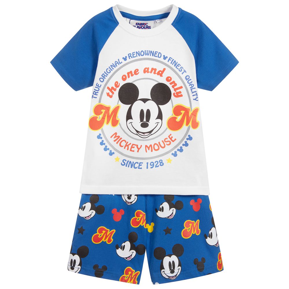 Fabric Flavours - Blue Mickey Mouse Pyjamas | Childrensalon