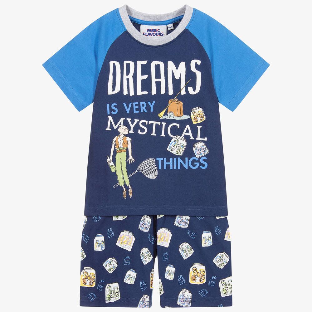 Fabric Flavours - Blauer "Roald Dahl" Baumwollpyjama | Childrensalon