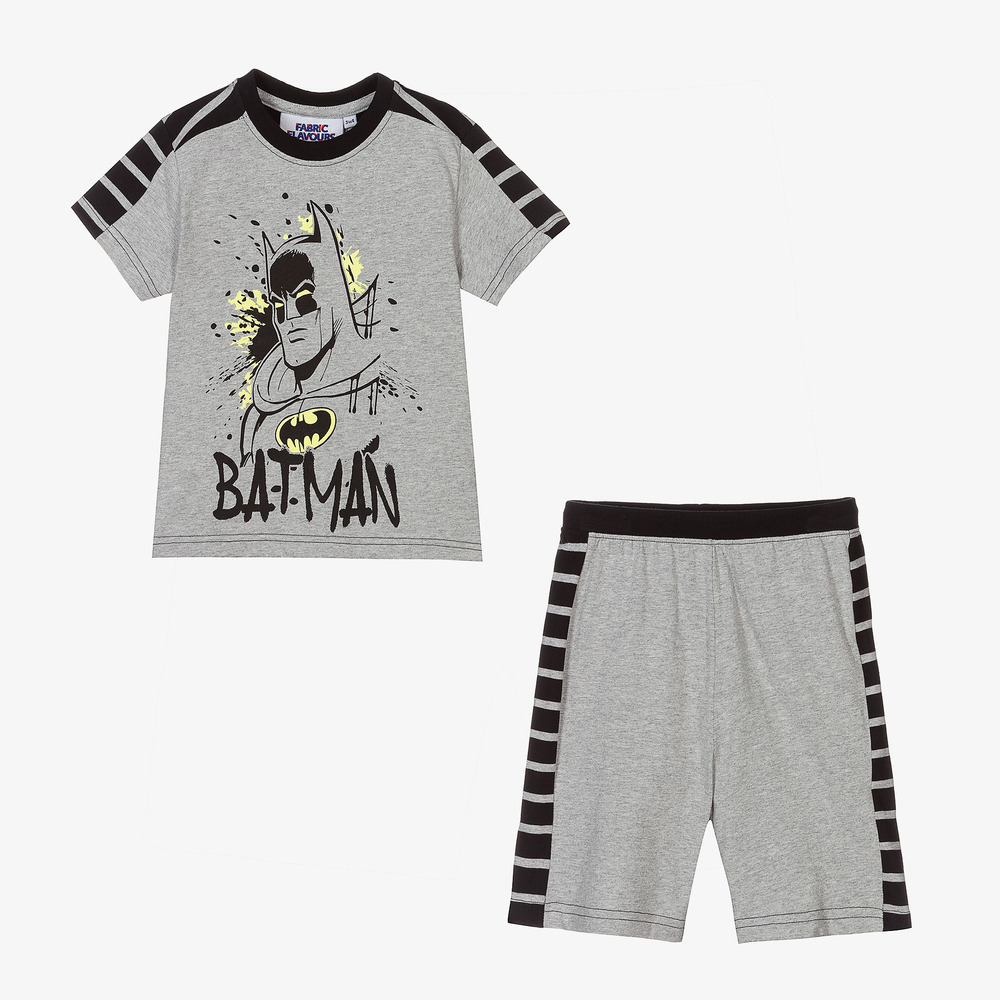 Fabric Flavours Grey Batman Short Pyjamas Childrensalon Outlet