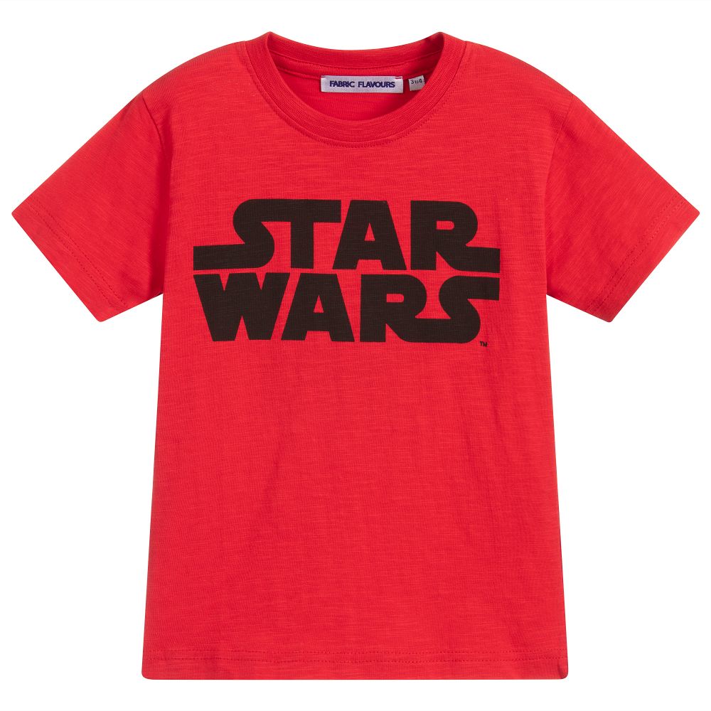 Fabric Flavours - Red Cotton Star Wars T-Shirt | Childrensalon