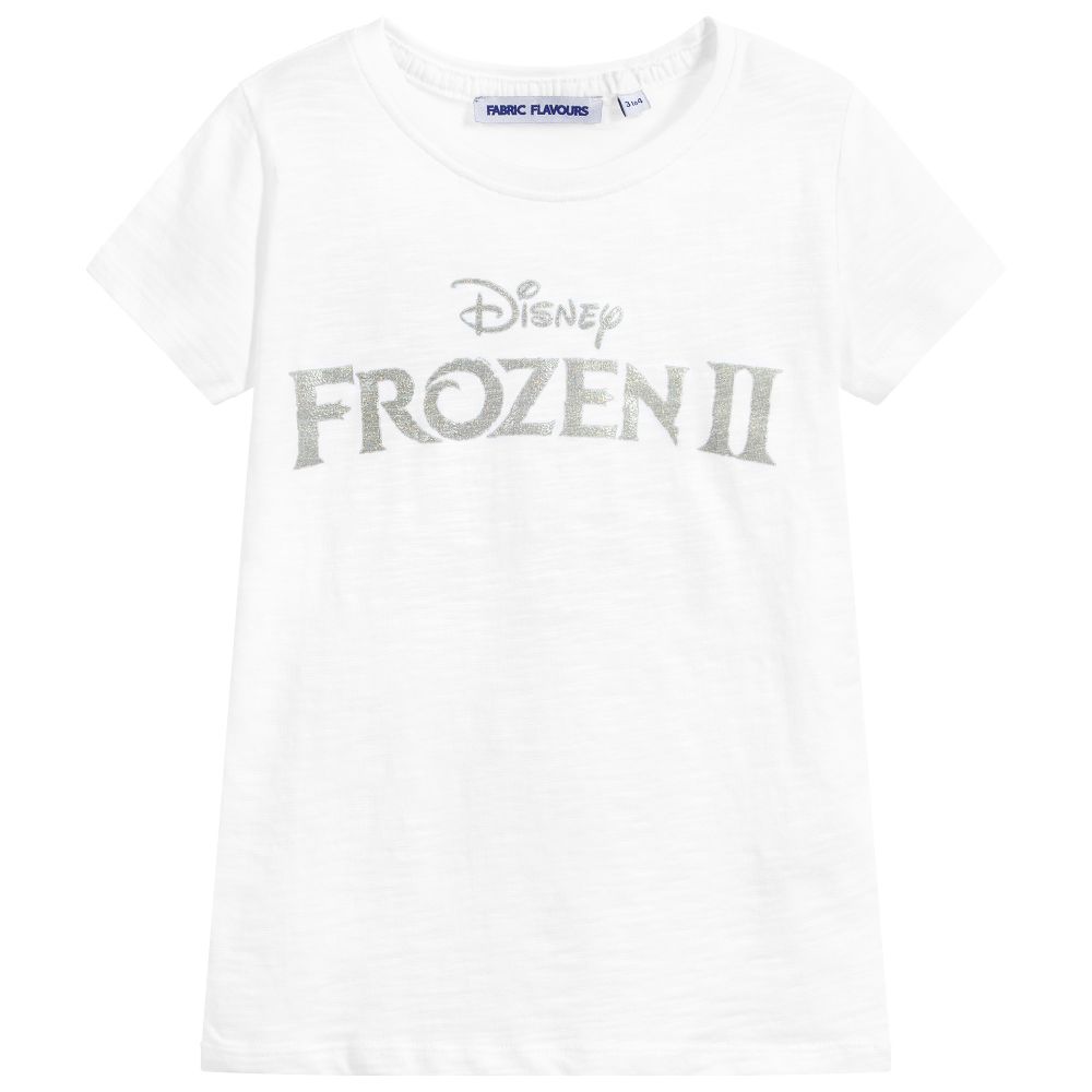 Fabric Flavours-White Disney Frozen 2 T-Shirt | Childrensalon Outlet