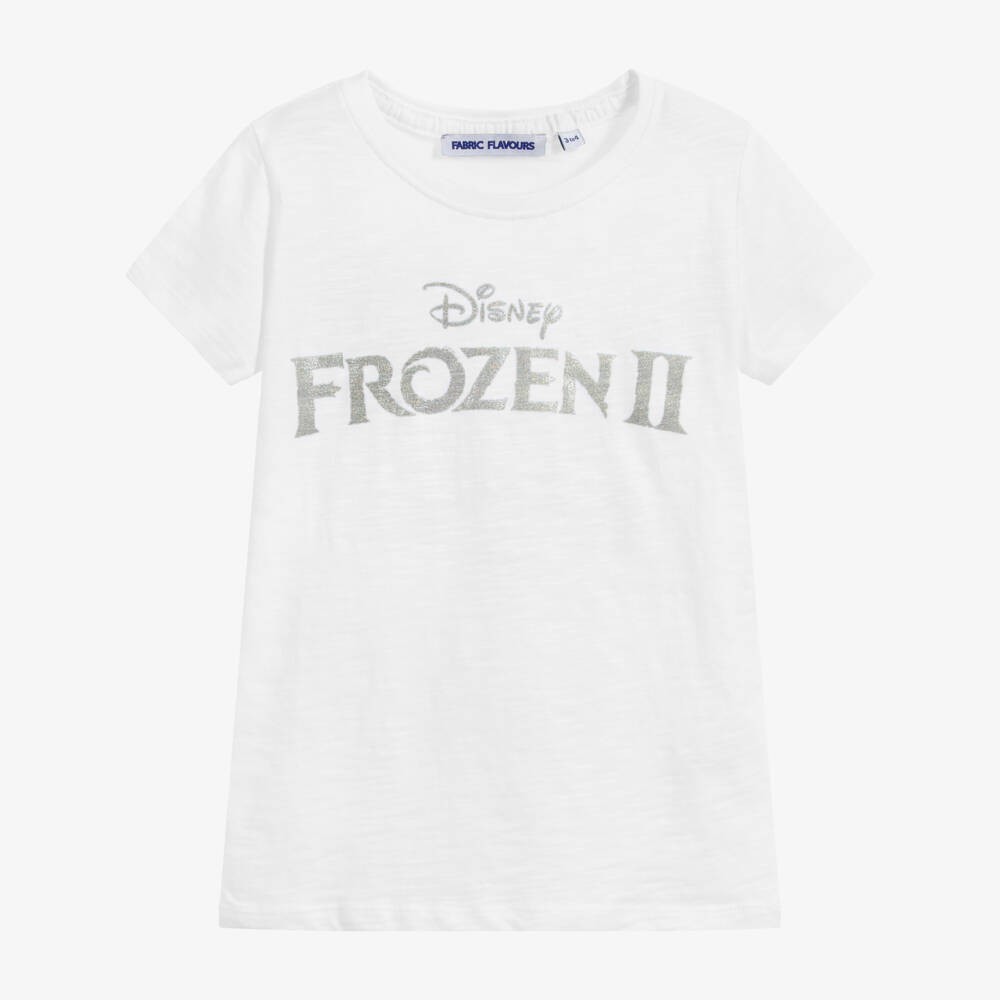 Fabric Flavours-White Disney Frozen 2 T-Shirt | Childrensalon Outlet