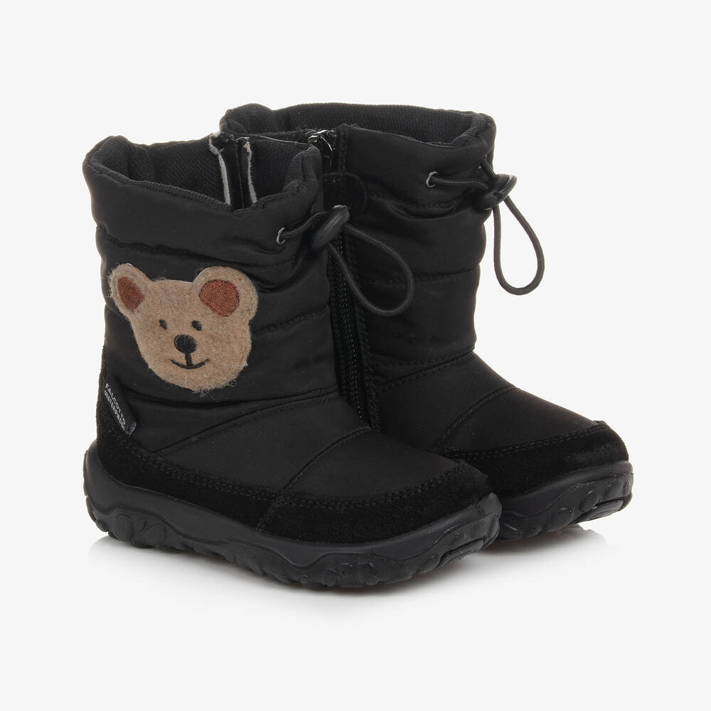 Falcotto by Naturino - Bottes noires Teddy Bear garçon | Childrensalon