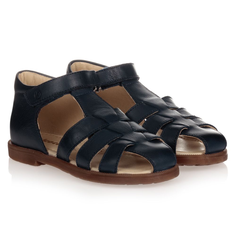 Falcotto by Naturino - Blaue Ledersandalen für Jungen | Childrensalon