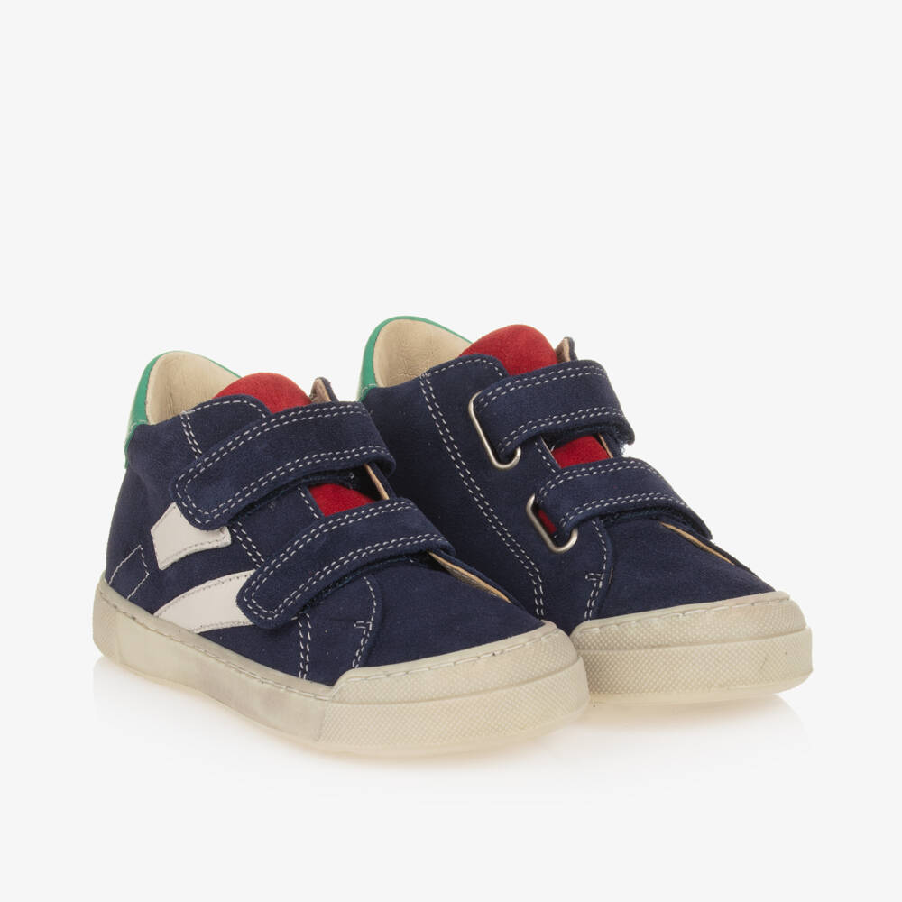 Falcotto by Naturino-Boys Blue Suede Leather Sneakers | Childrensalon Outlet