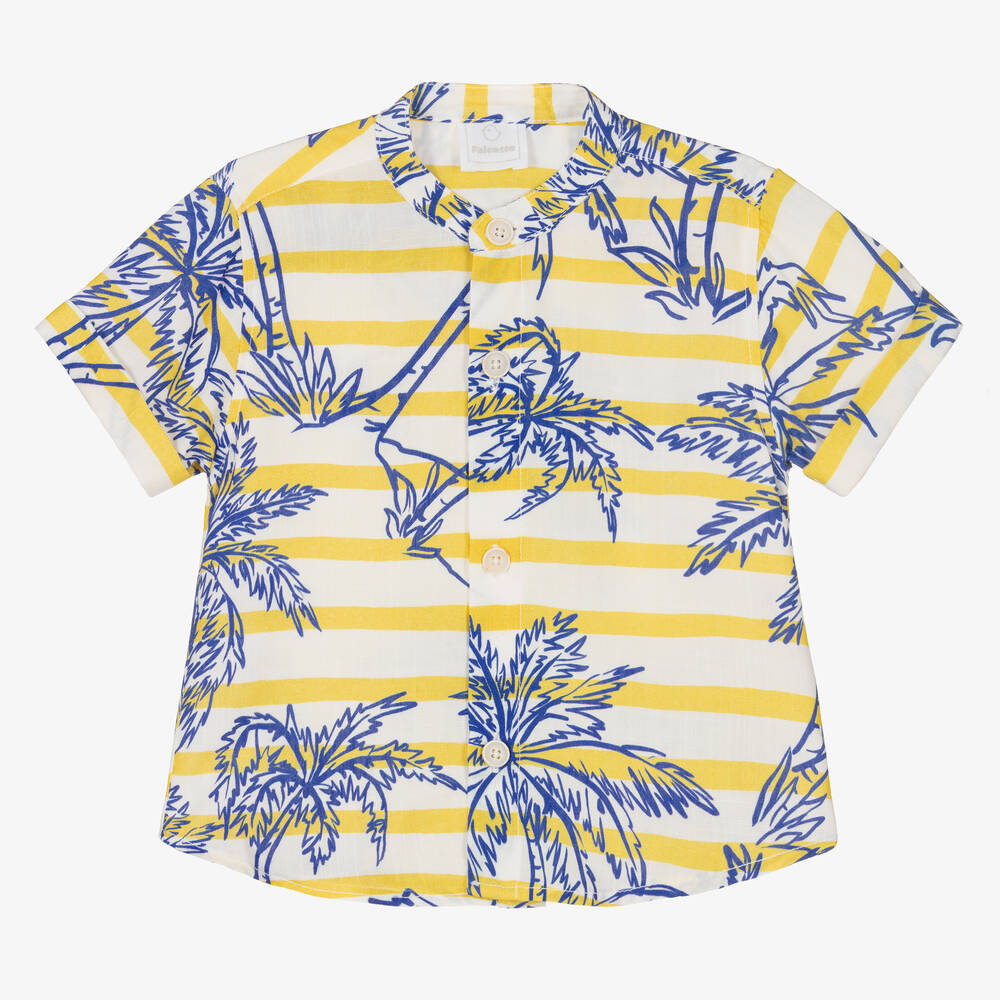 Falcotto by Naturino - Boys Blue & Yellow Viscose Shirt | Childrensalon