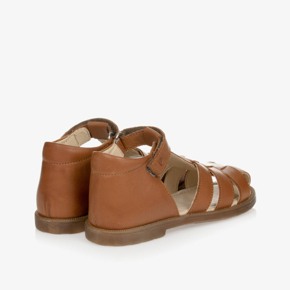 Falcotto by Naturino-Boys Brown Leather Sandals | Childrensalon Outlet