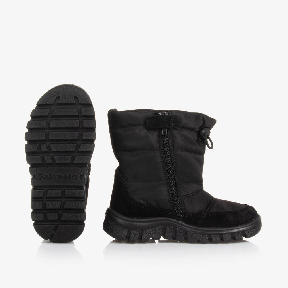 Falcotto by Naturino-Boys Cozy Black Bear Snow Boots | Childrensalon Outlet
