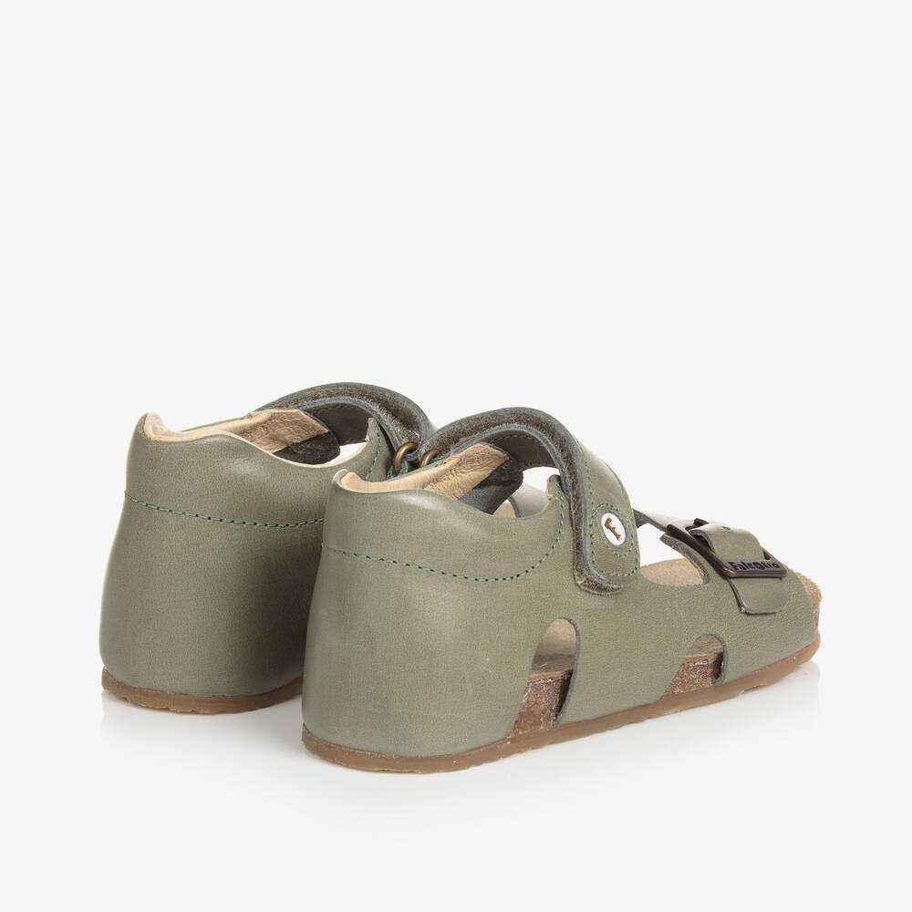 Falcotto by Naturino-Boys Green Leather Sandals | Childrensalon Outlet