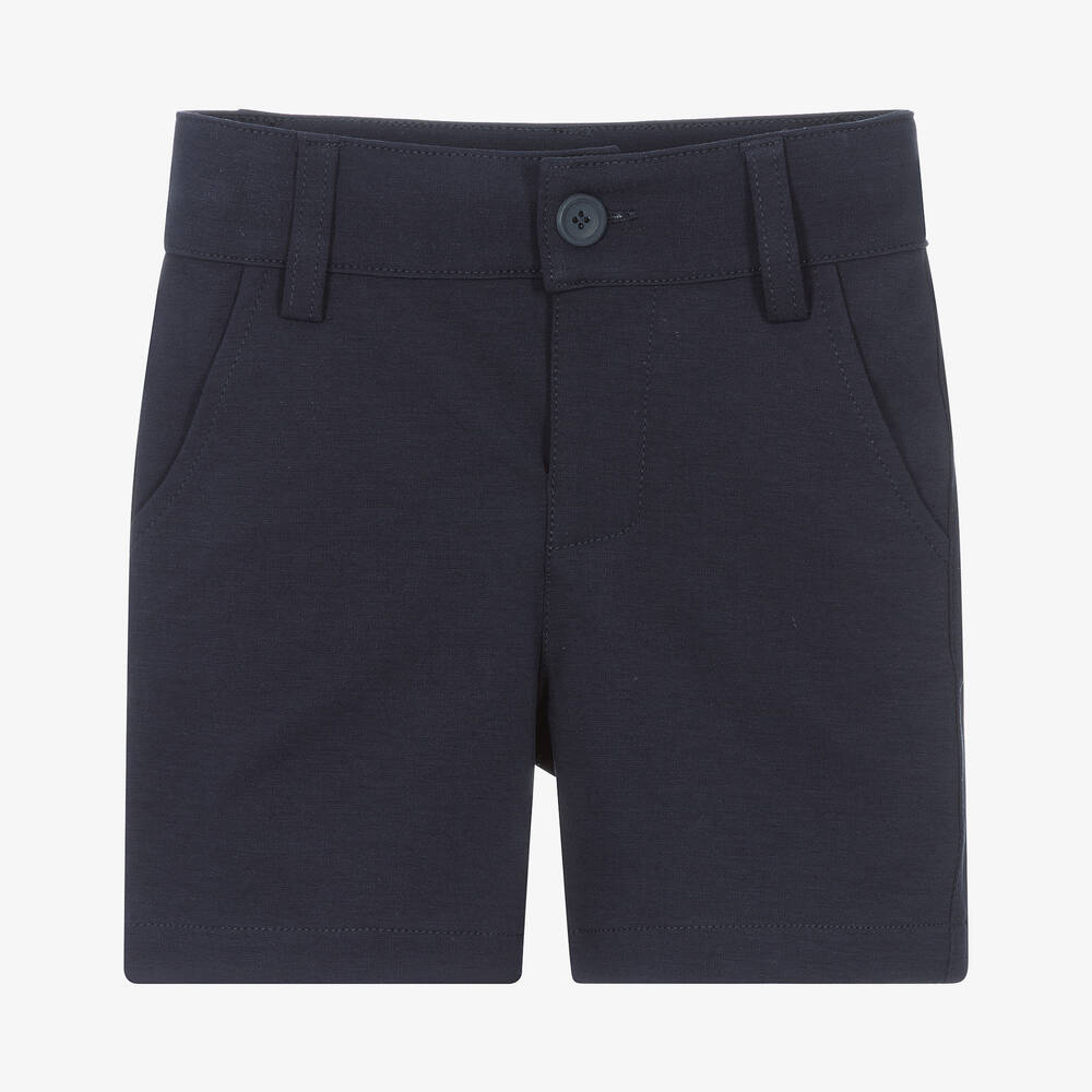 Falcotto by Naturino-Boys Navy Blue Jersey Shorts | Childrensalon Outlet