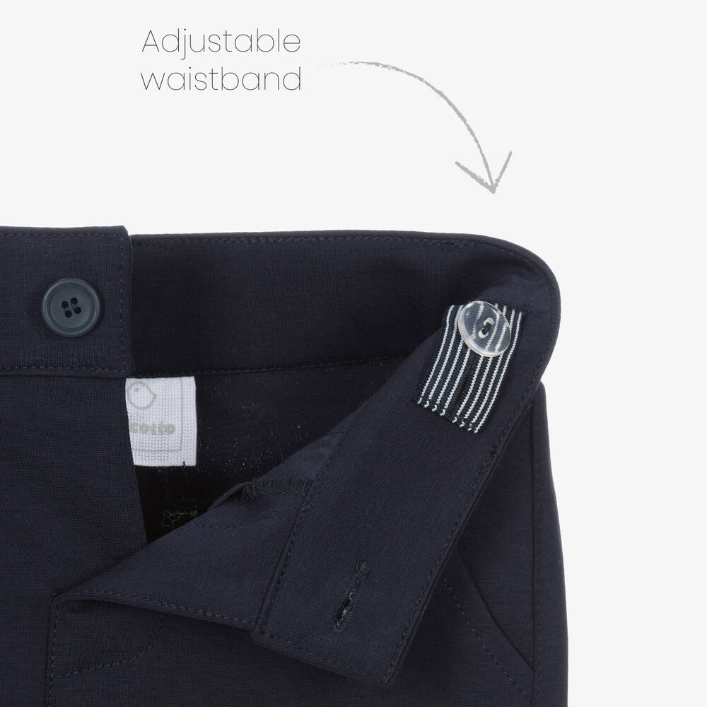 Falcotto by Naturino-Boys Navy Blue Jersey Shorts | Childrensalon Outlet