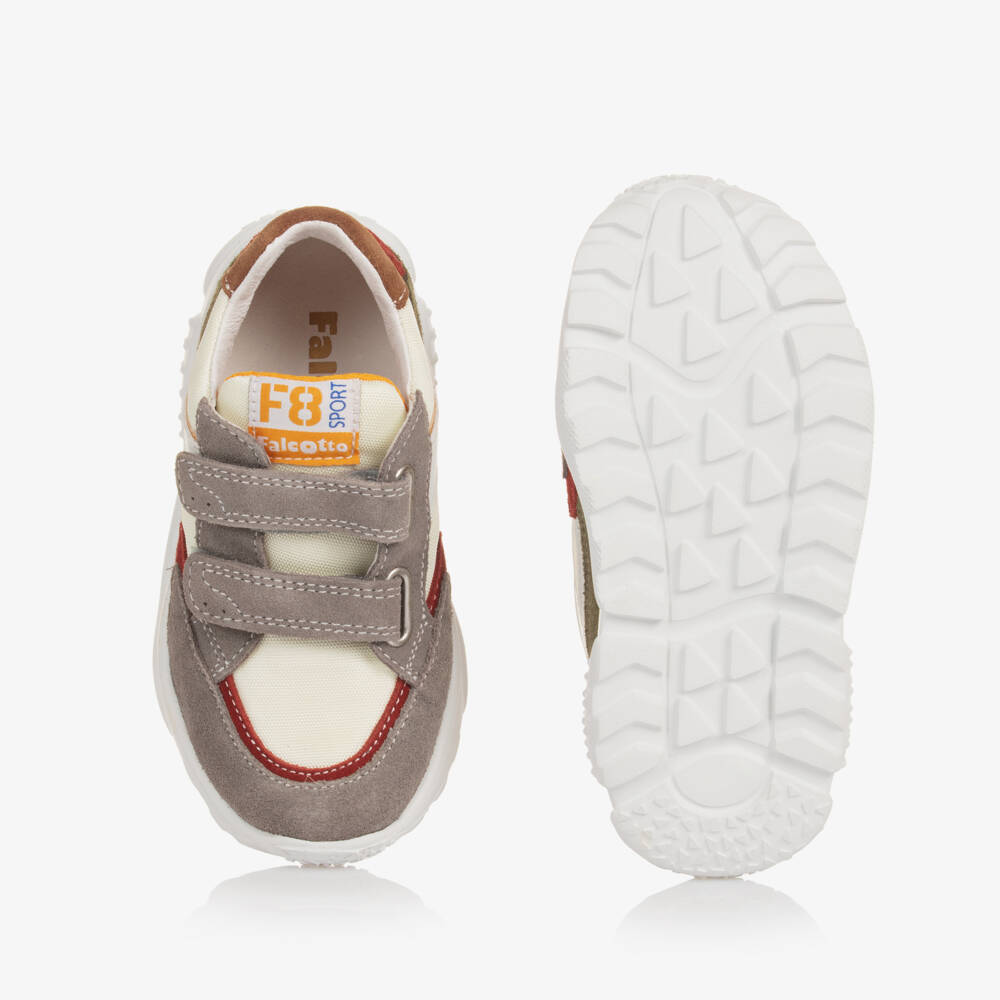 Falcotto by Naturino-Boys Suede Leather Velcro Trainers | Childrensalon Outlet