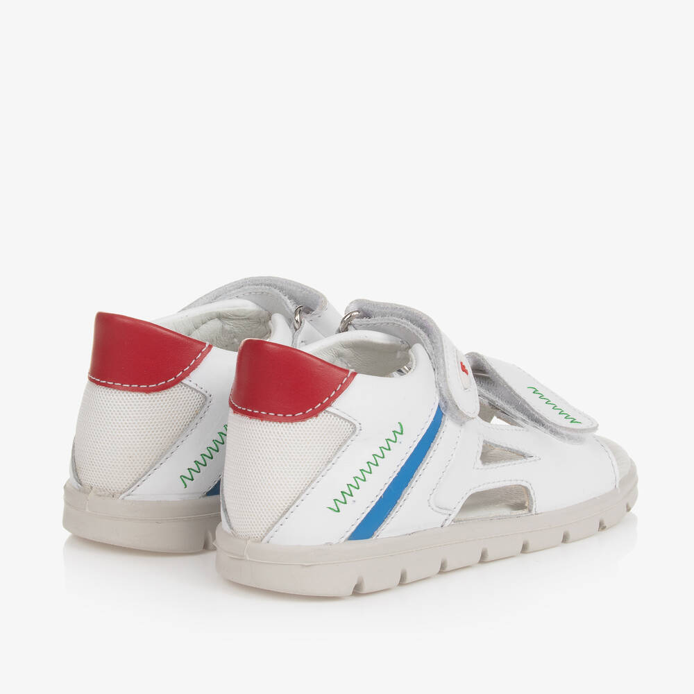 Falcotto by Naturino-Boys White Leather Sandals | Childrensalon Outlet