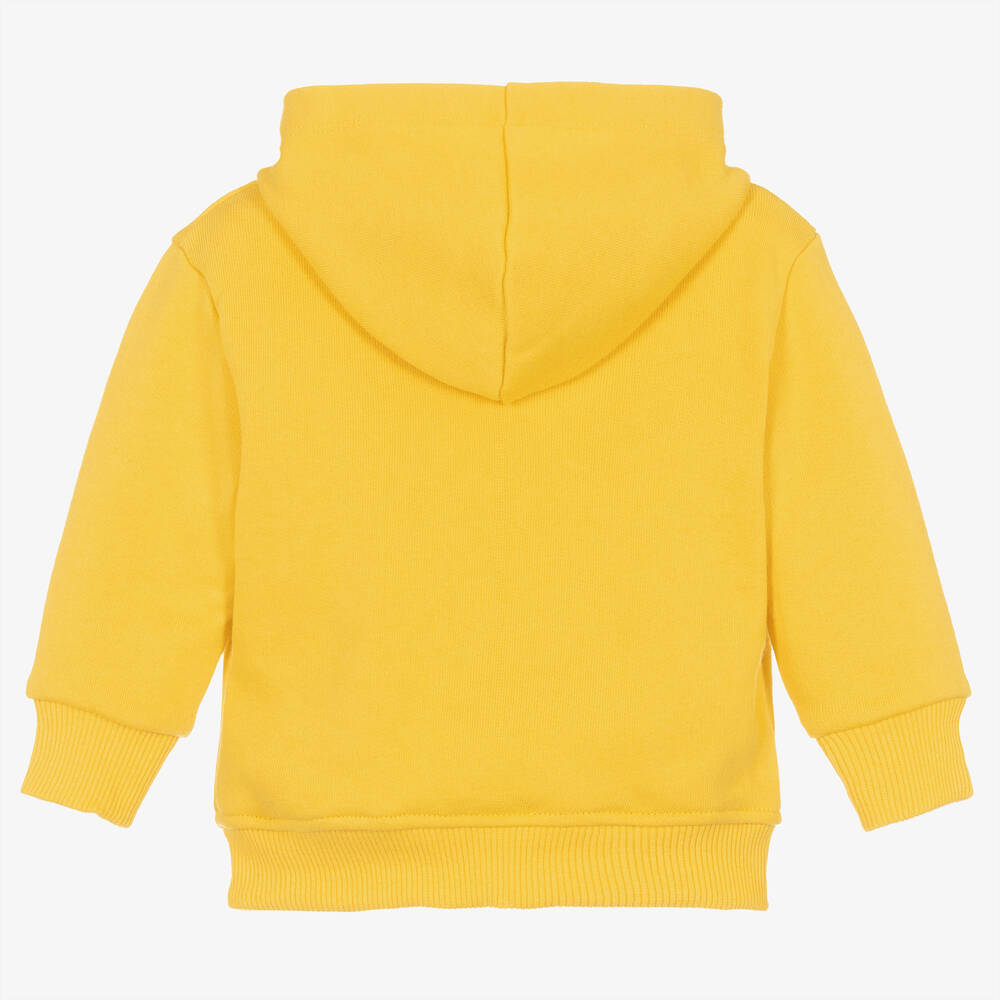Falcotto by Naturino-Boys Yellow Cotton Hooded Zip-Up Top | Childrensalon Outlet