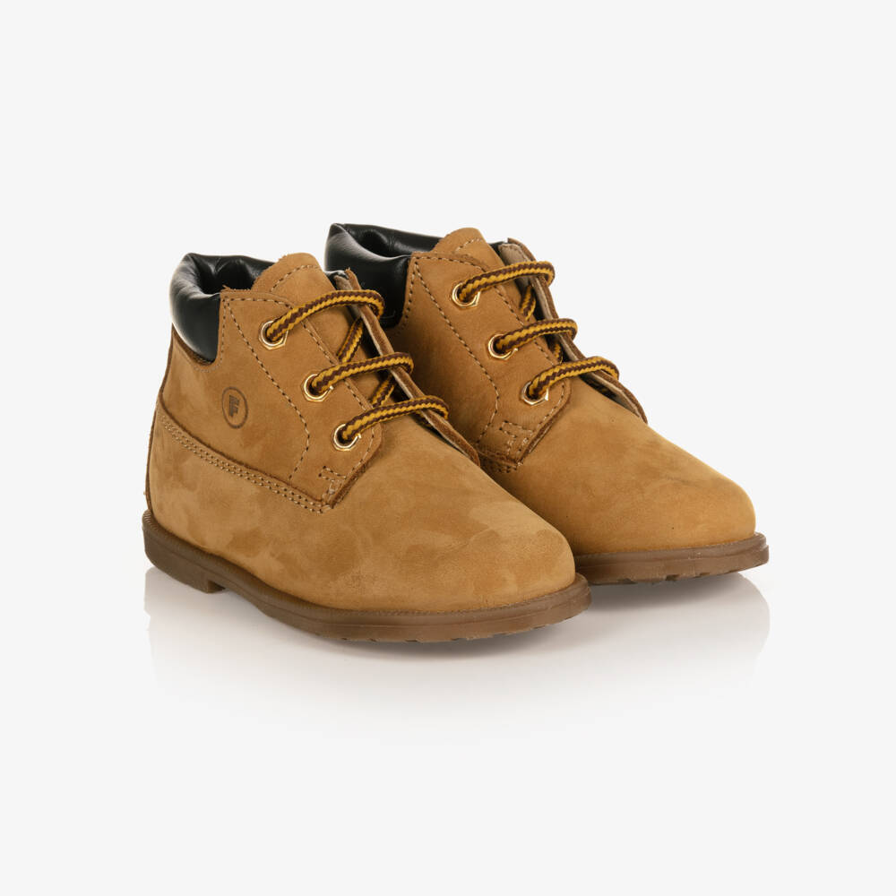 Falcotto by Naturino-Camel Brown Leather Ankle Boots | Childrensalon Outlet