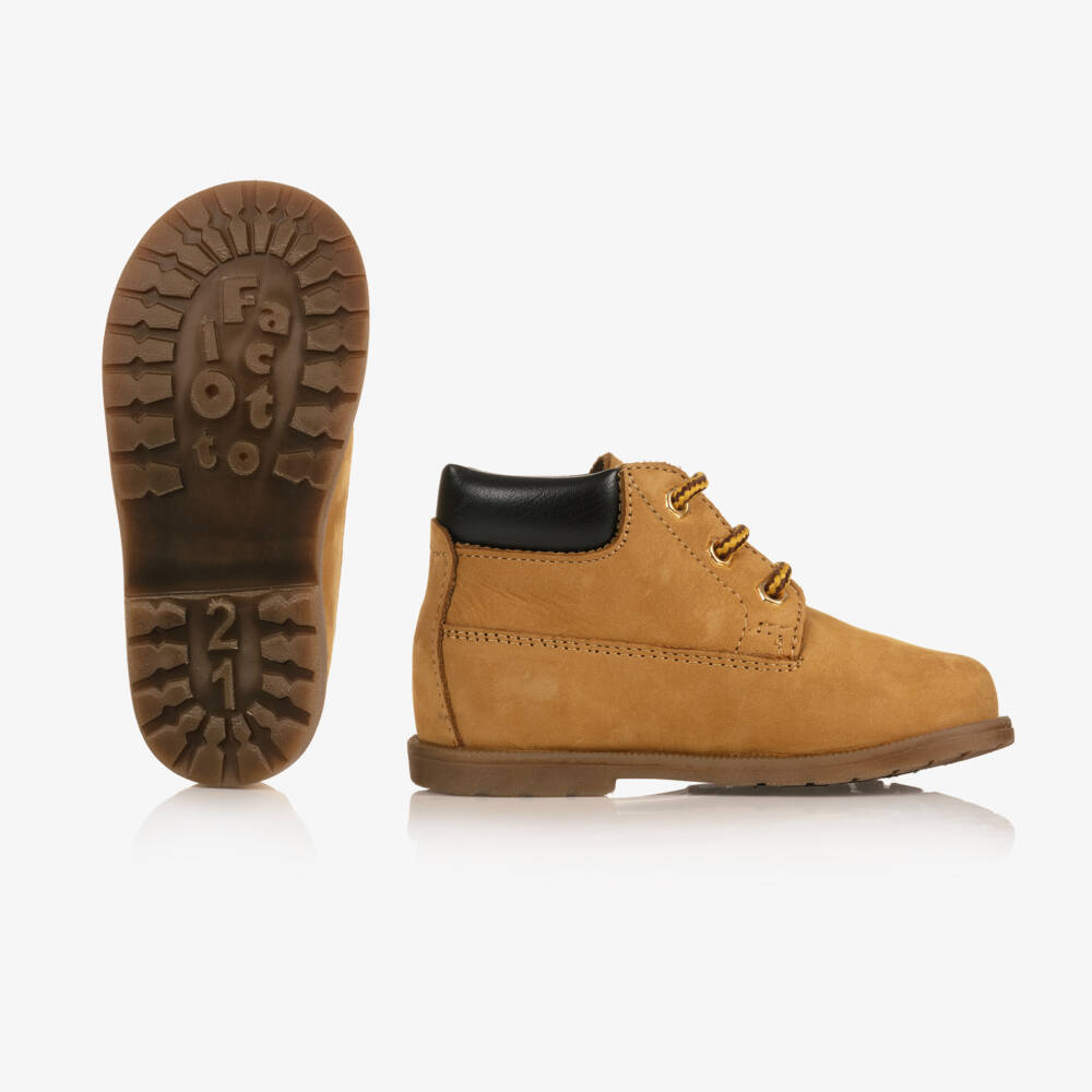 Falcotto by Naturino-Camel Brown Leather Ankle Boots | Childrensalon Outlet