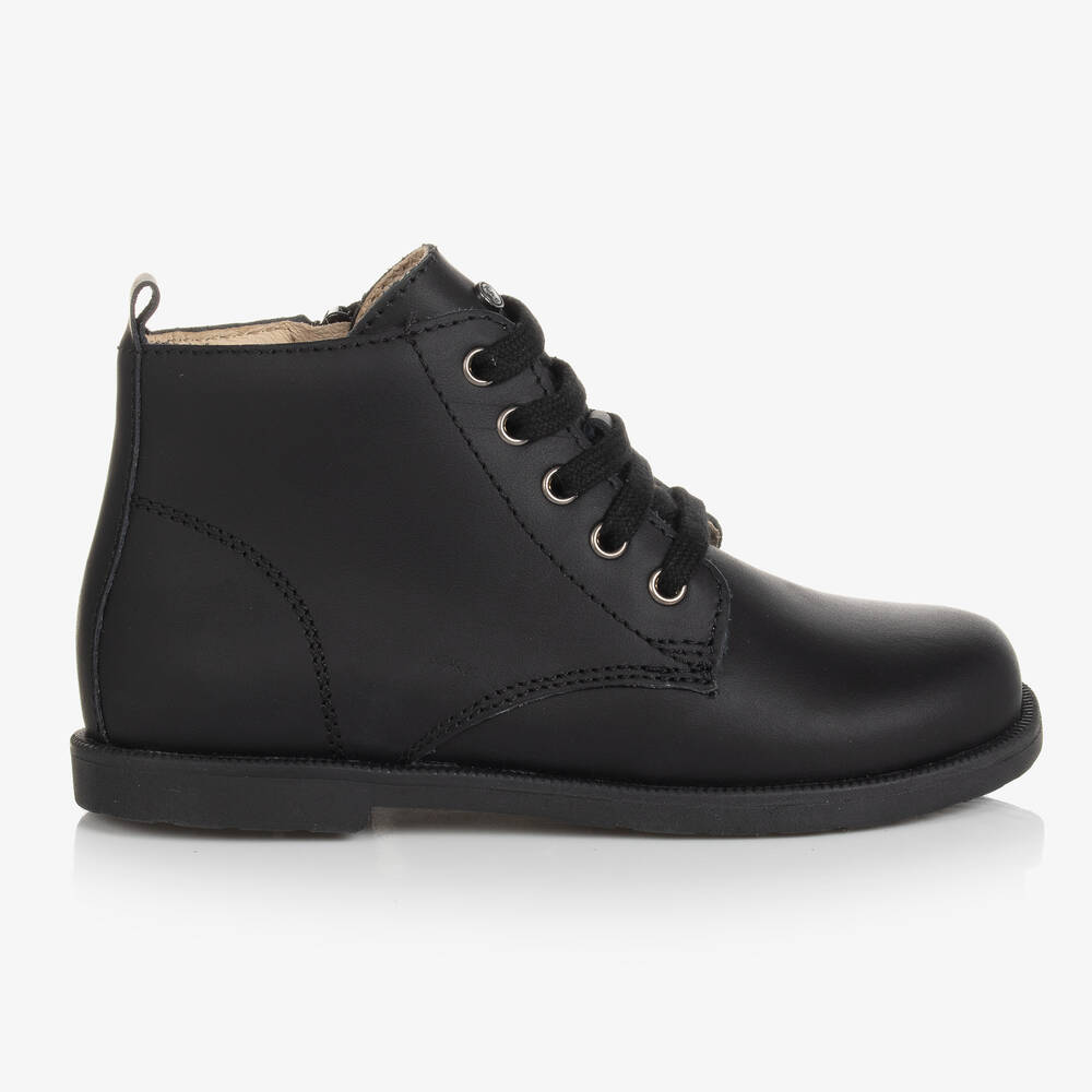 Toddler girl black leather boots cheap
