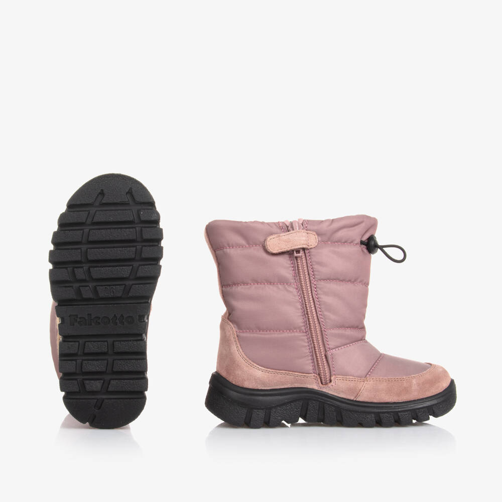 Falcotto by Naturino-Girls Cozy Pink Snowy Bear Boots | Childrensalon Outlet