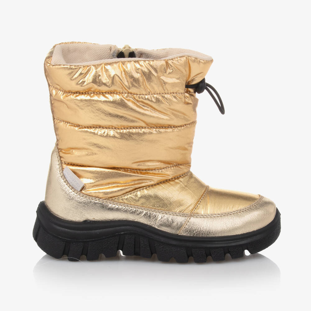 Falcotto by Naturino-Girls Glittering Gold Winter Boots | Childrensalon Outlet