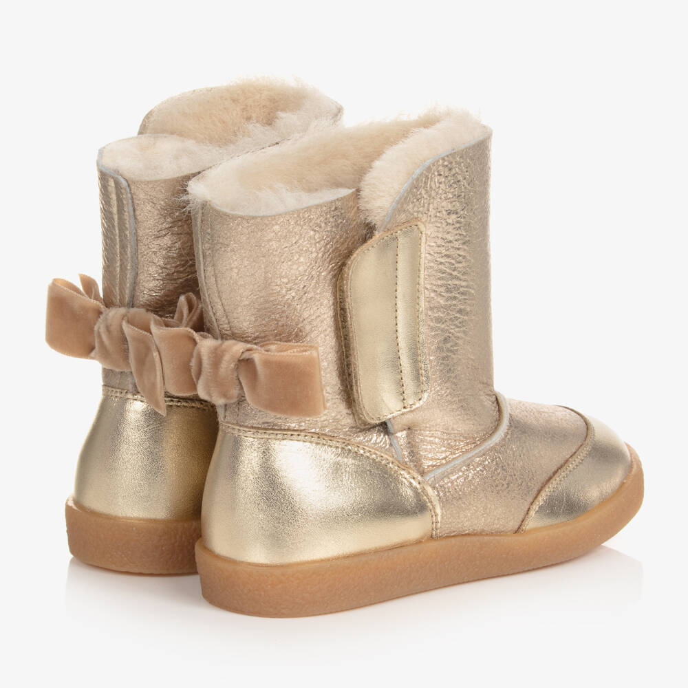 Falcotto by Naturino-Girls Gold Leather Boots | Childrensalon Outlet