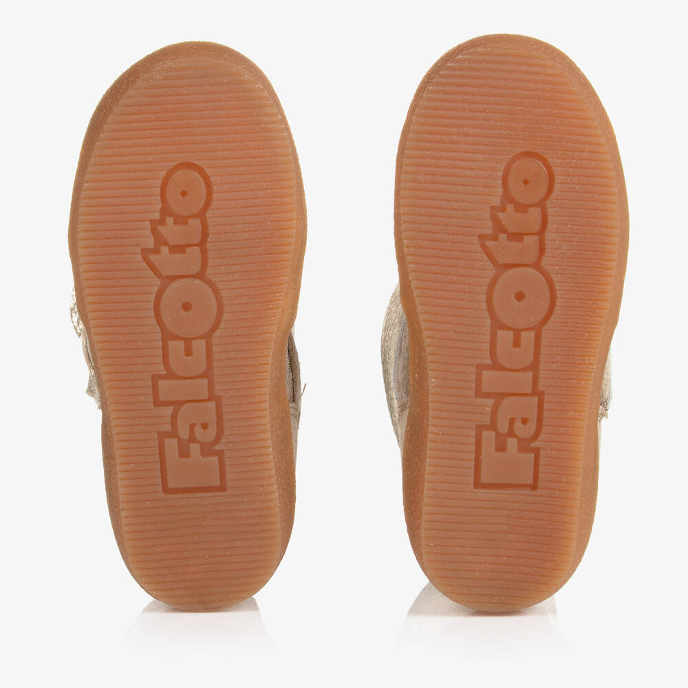 Falcotto by Naturino-Girls Gold Shearling Boots | Childrensalon Outlet