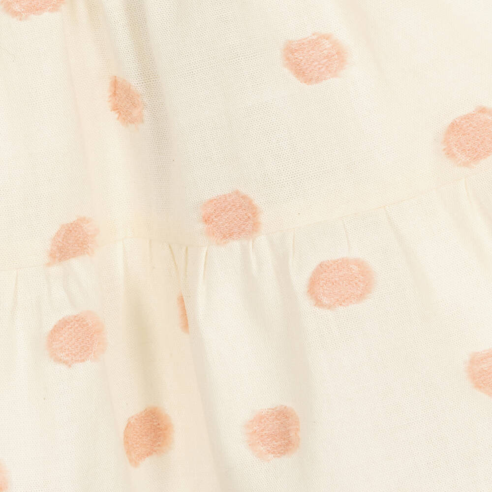 Falcotto by Naturino-Girls Ivory & Pink Cotton Dress | Childrensalon Outlet