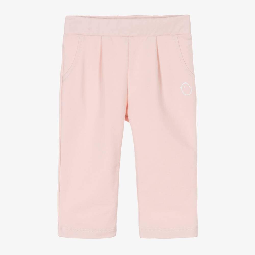Falcotto by Naturino - Girls Pink Cotton Jersey Trousers | Childrensalon