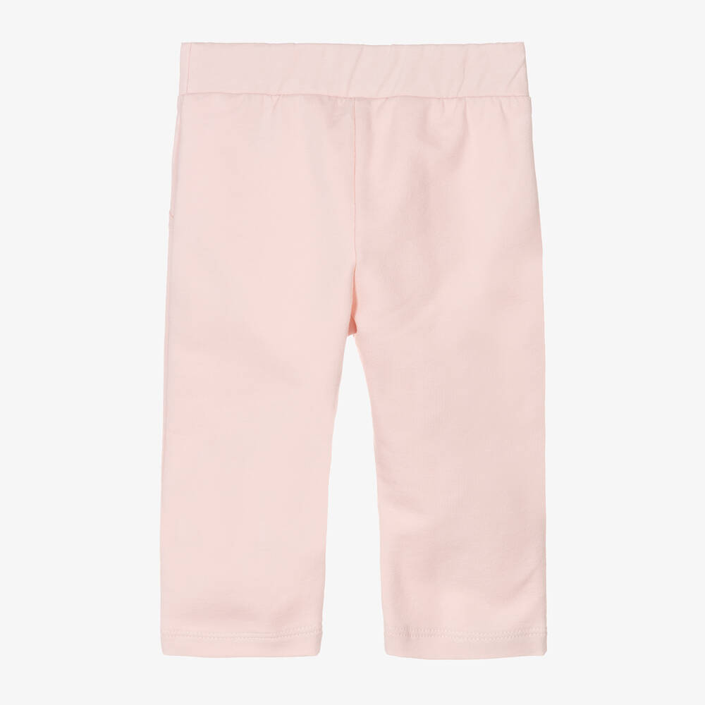 Falcotto by Naturino-Girls Pink Cotton Jersey Trousers | Childrensalon Outlet