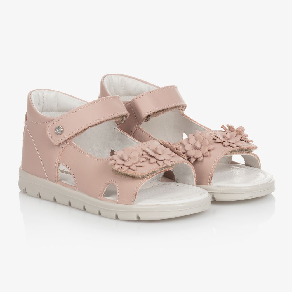 Falcotto by Naturino - Girls Pink Leather Sandals | Childrensalon
