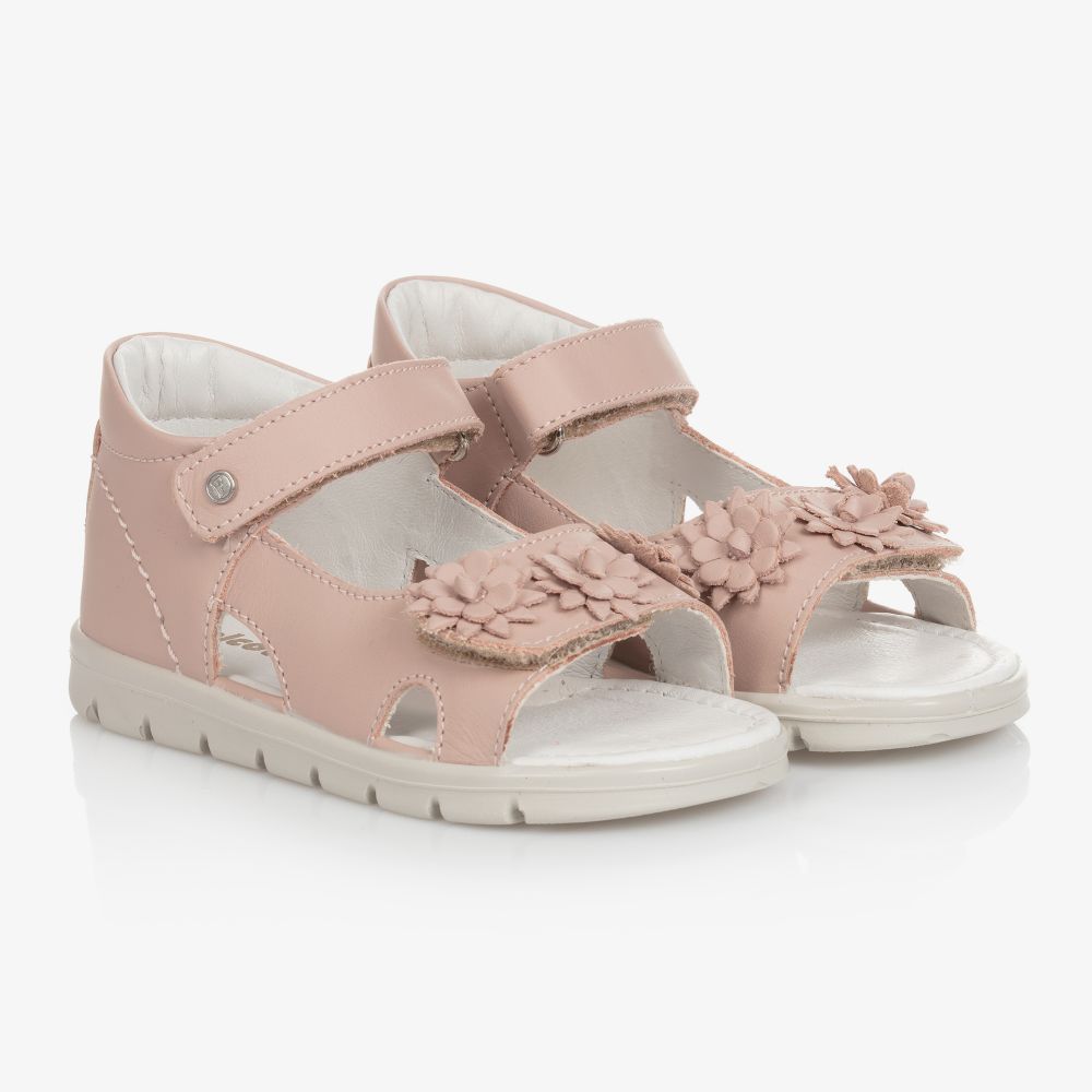 Falcotto by Naturino-Girls Pink Leather Sandals | Childrensalon Outlet