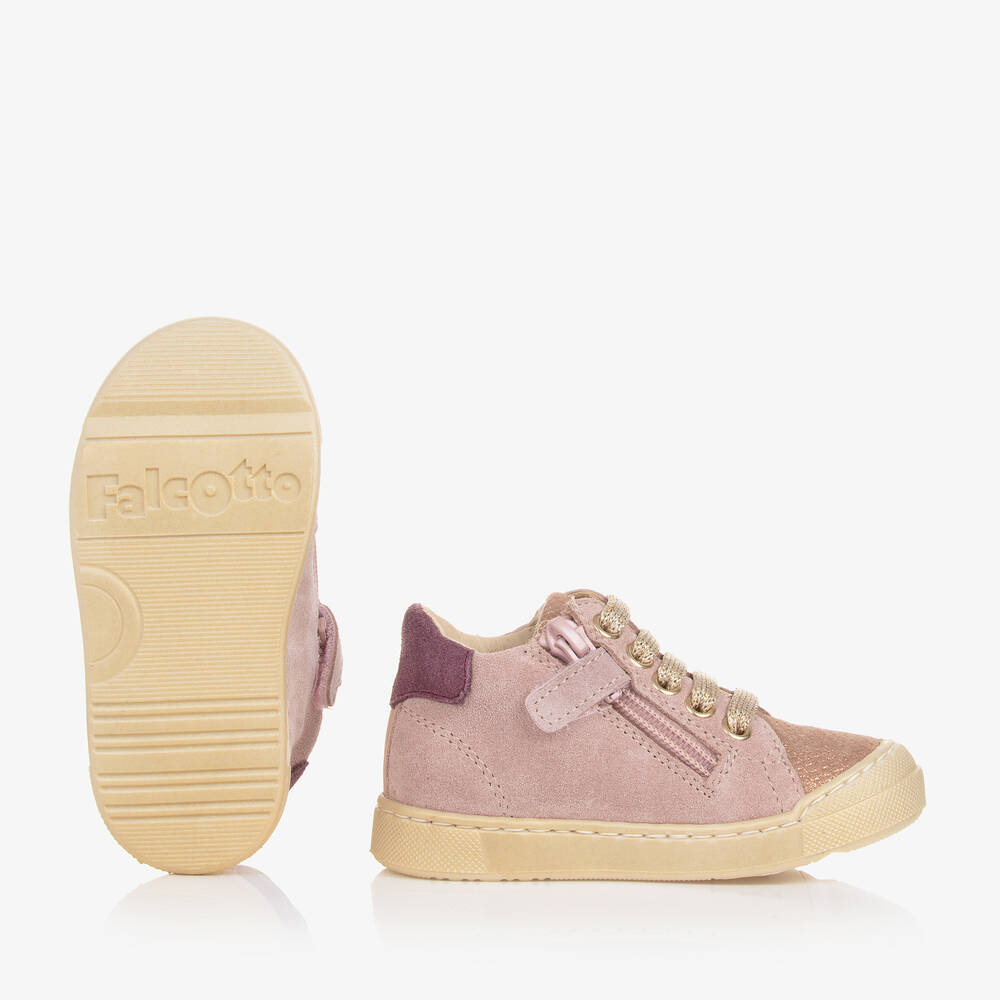 Falcotto by Naturino-Розовые замшевые кроссовки | Childrensalon Outlet