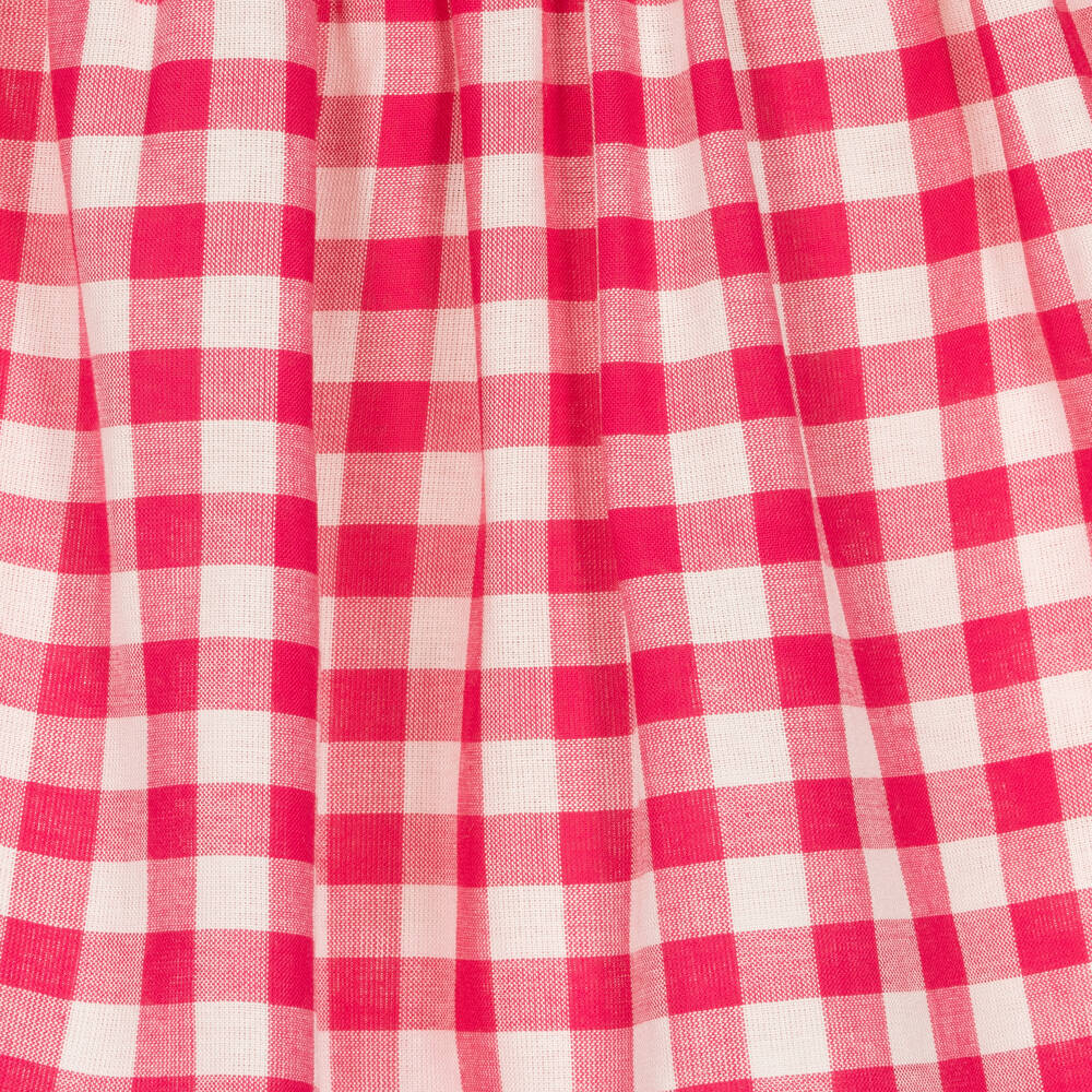 Falcotto by Naturino-Girls Pink & White Gingham Ruched Dress | Childrensalon Outlet