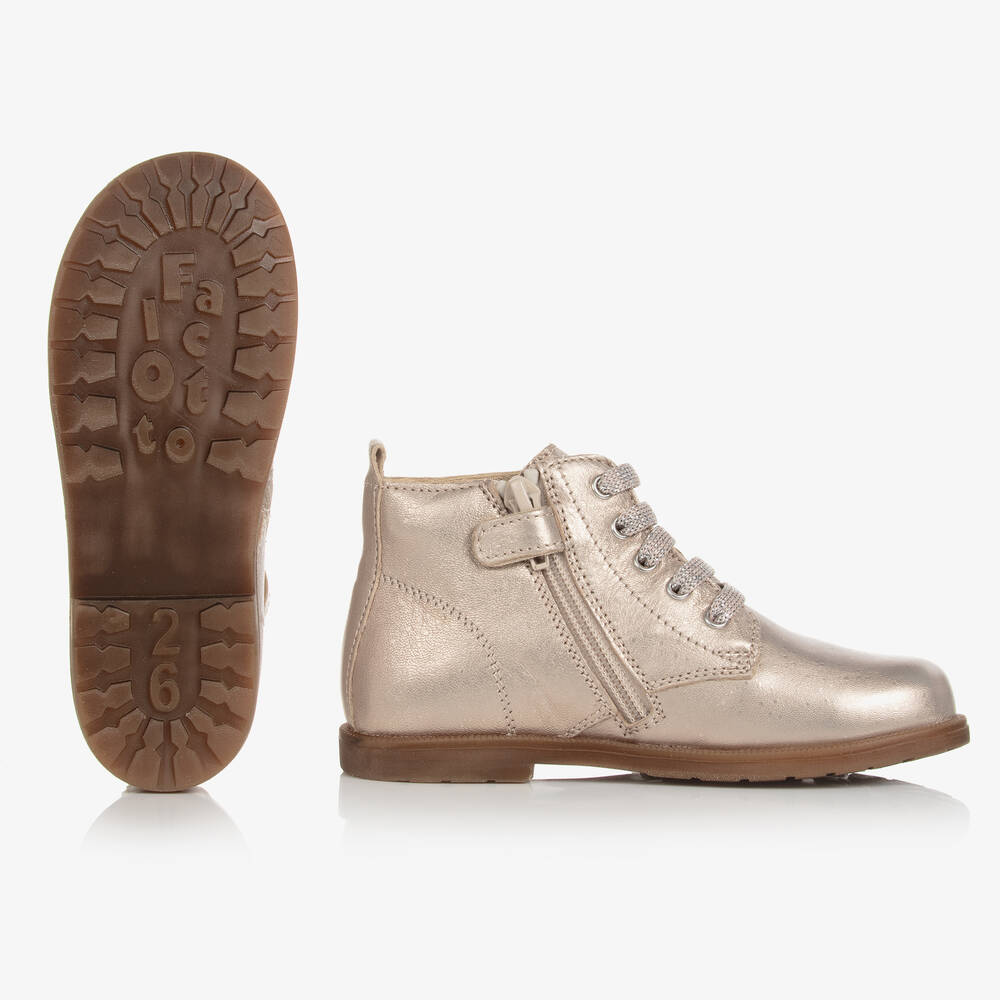 Falcotto by Naturino-Ботинки цвета розового золота на шнуровке | Childrensalon Outlet