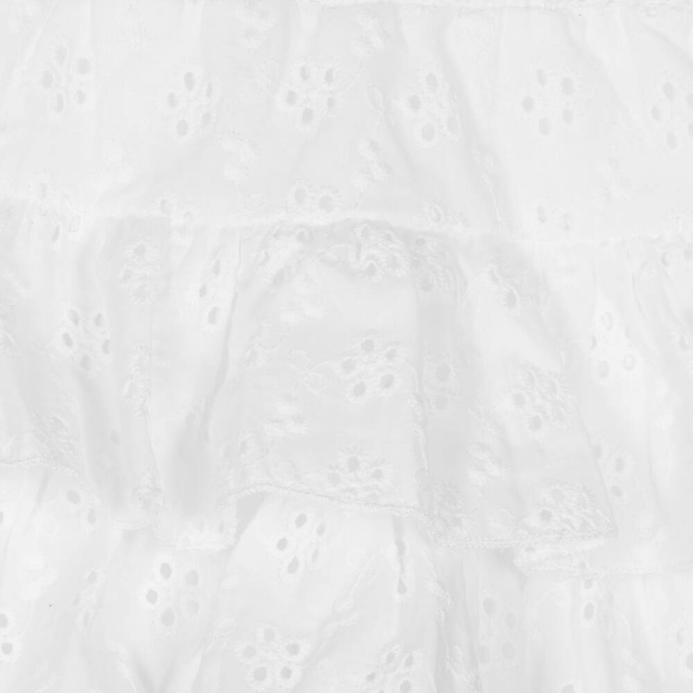 Falcotto by Naturino-Girls White Cotton Broderie Anglaise Skirt | Childrensalon Outlet