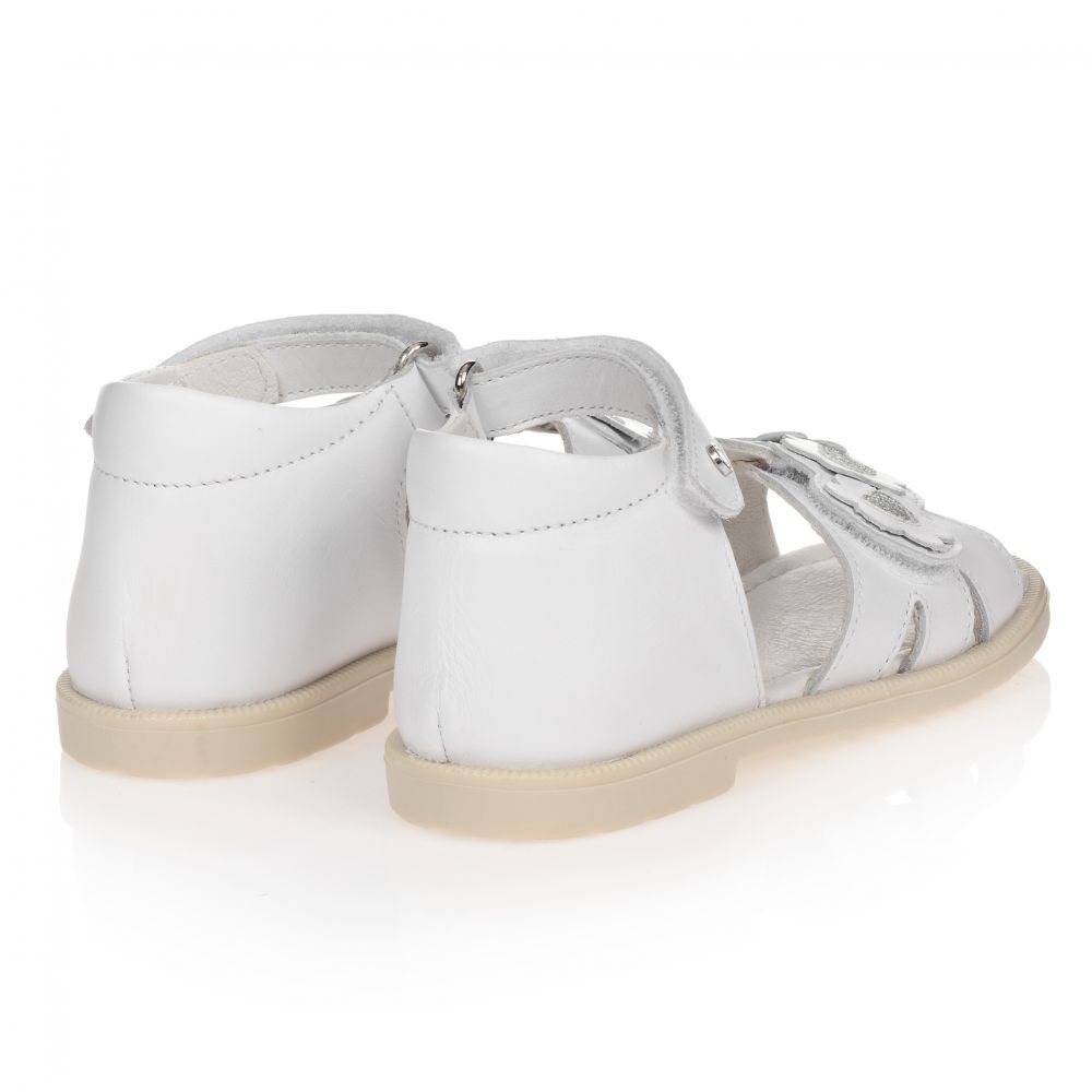 Falcotto by Naturino-Белые кожаные сандалии для девочек | Childrensalon Outlet