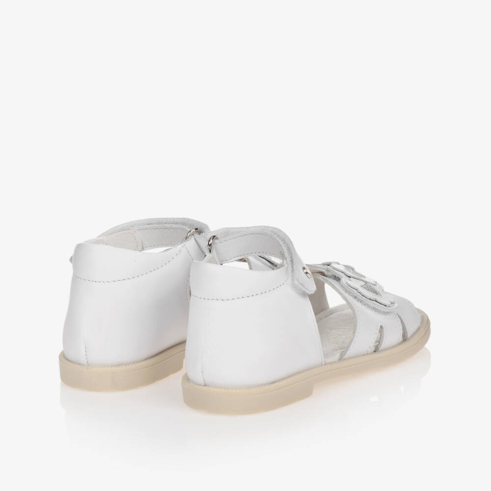 Falcotto by Naturino-Girls White Leather Sandals | Childrensalon Outlet