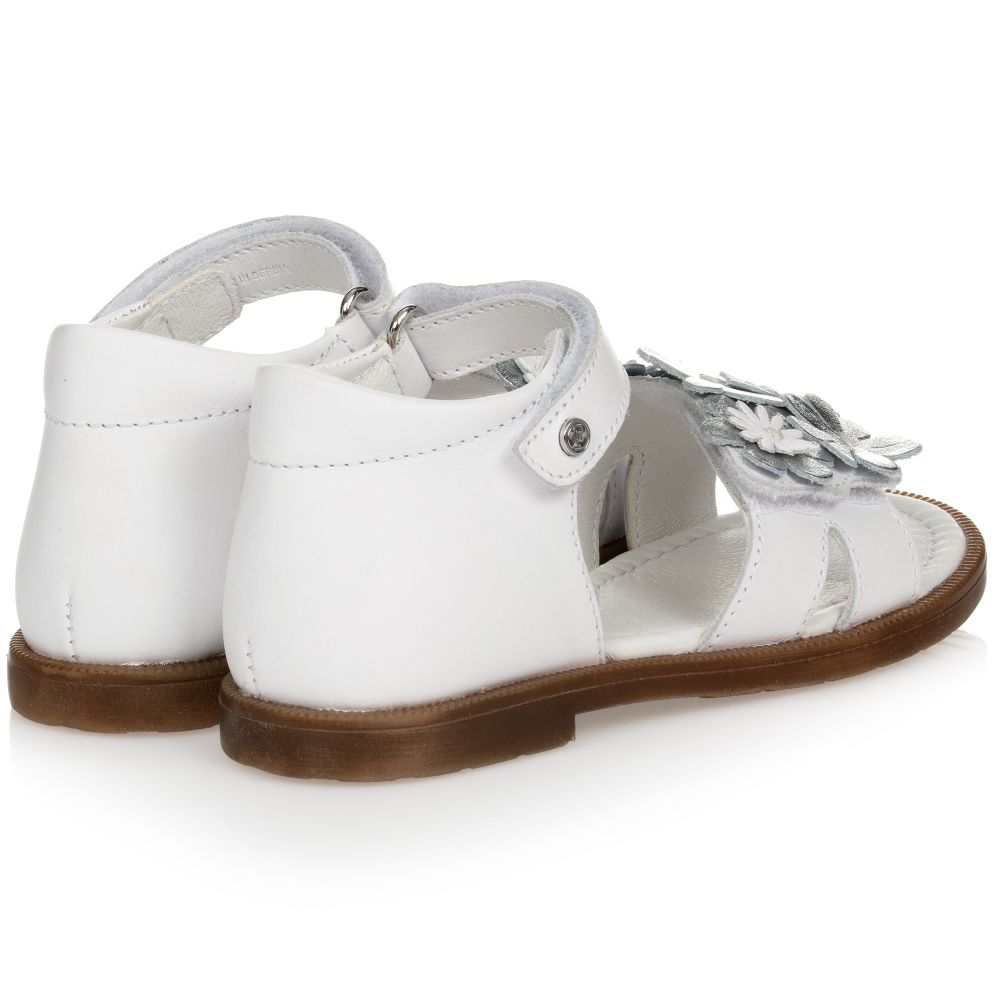 Falcotto by Naturino-Белые кожаные сандалии для девочек | Childrensalon Outlet