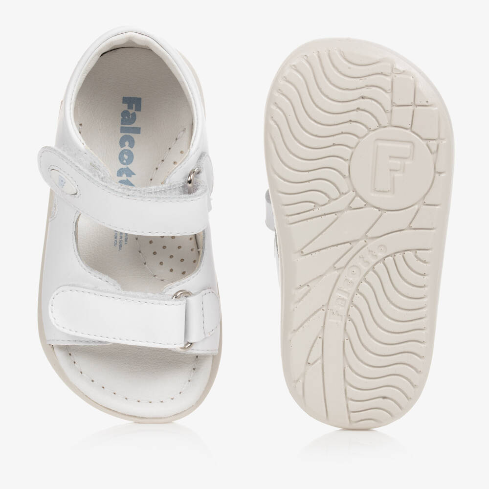 Falcotto by Naturino-Girls White Leather Sandals | Childrensalon Outlet